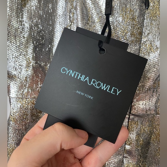 ✨ BNWT - Cynthia Rowley Gold Coast Metallic Brocade Mini Dress - Size 10 ✨ - Picture 6 of 7